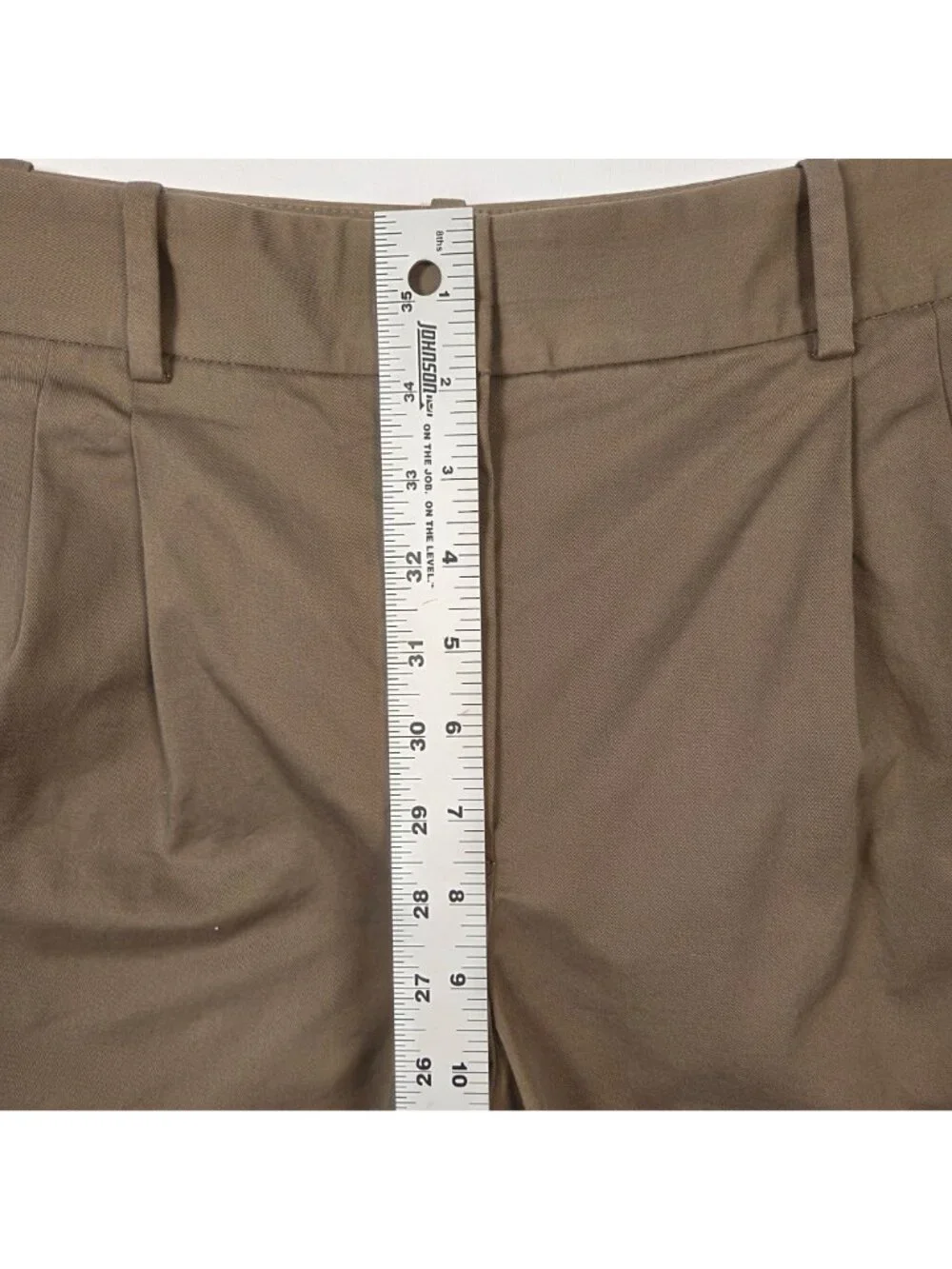 Theory DB Pleat Soft Chino Shorts Forest Green Size 6